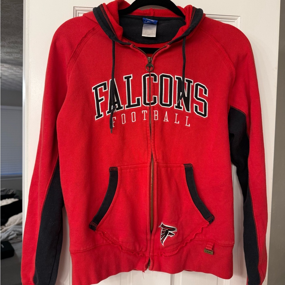 VINTAGE Atlanta Falcons NFL Brand Red and Black Falcons Women's Jacket size med